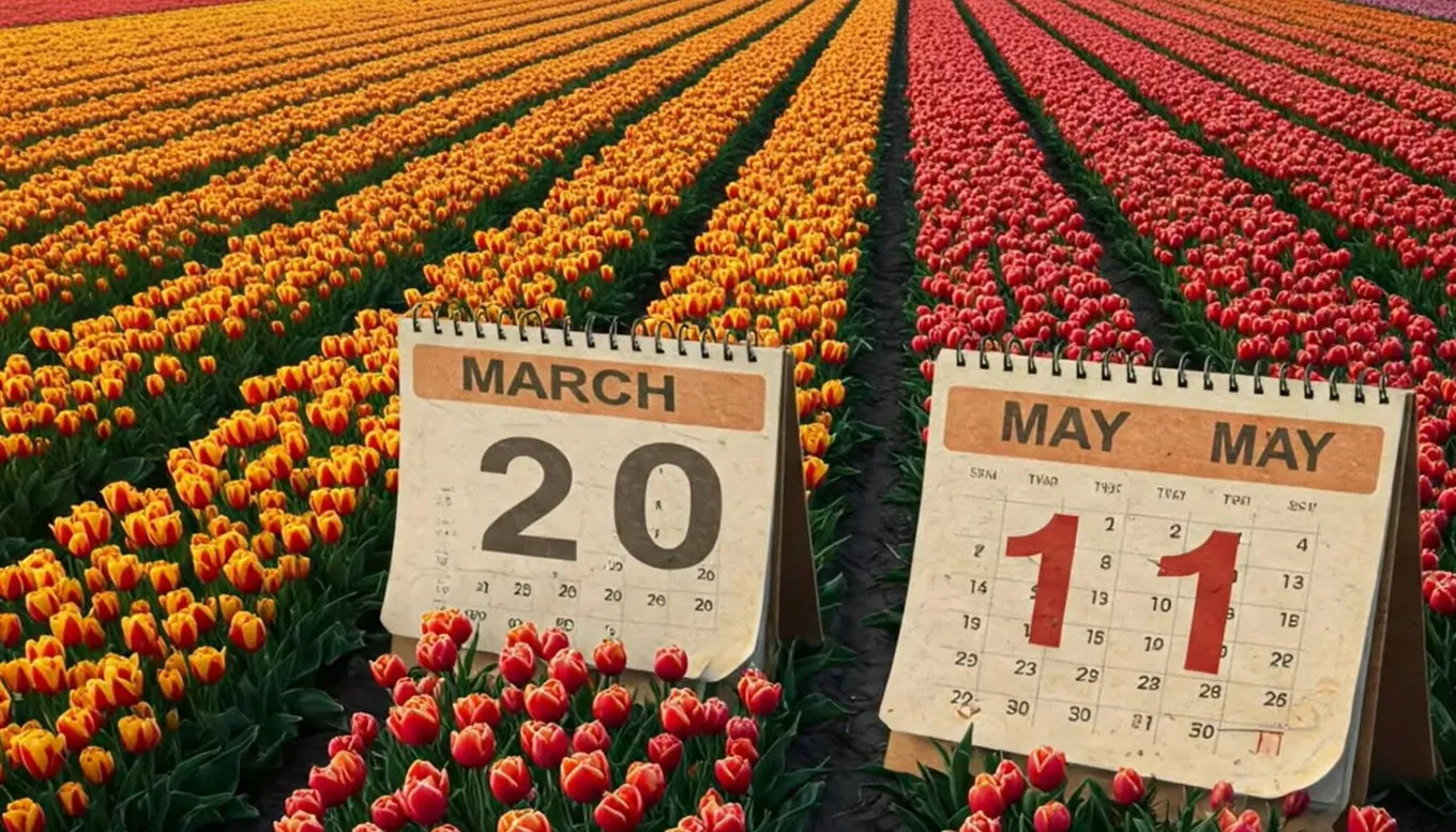 Keukenhof Park & The Blooming  Tulip Fields
