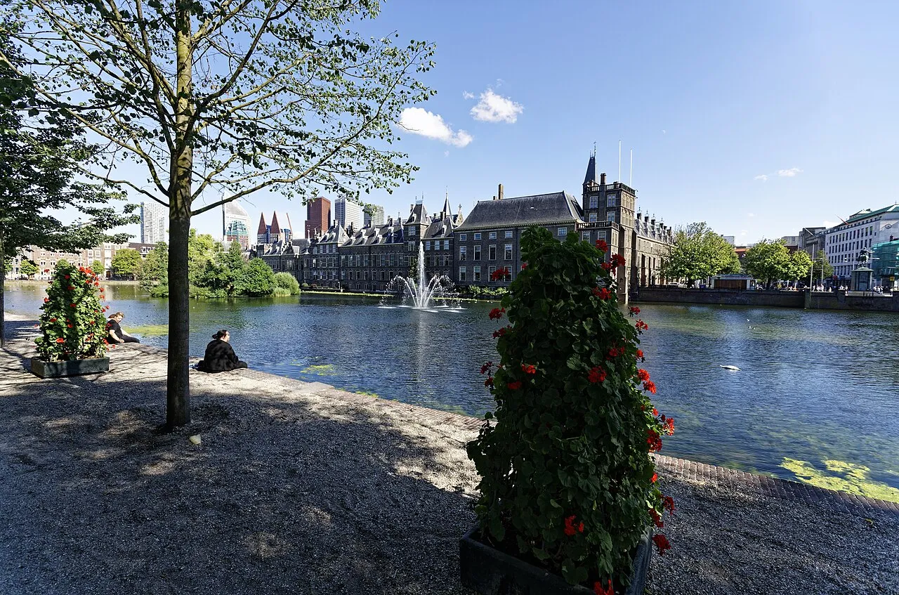 Binnenhof and Hofvijver in The Hague.