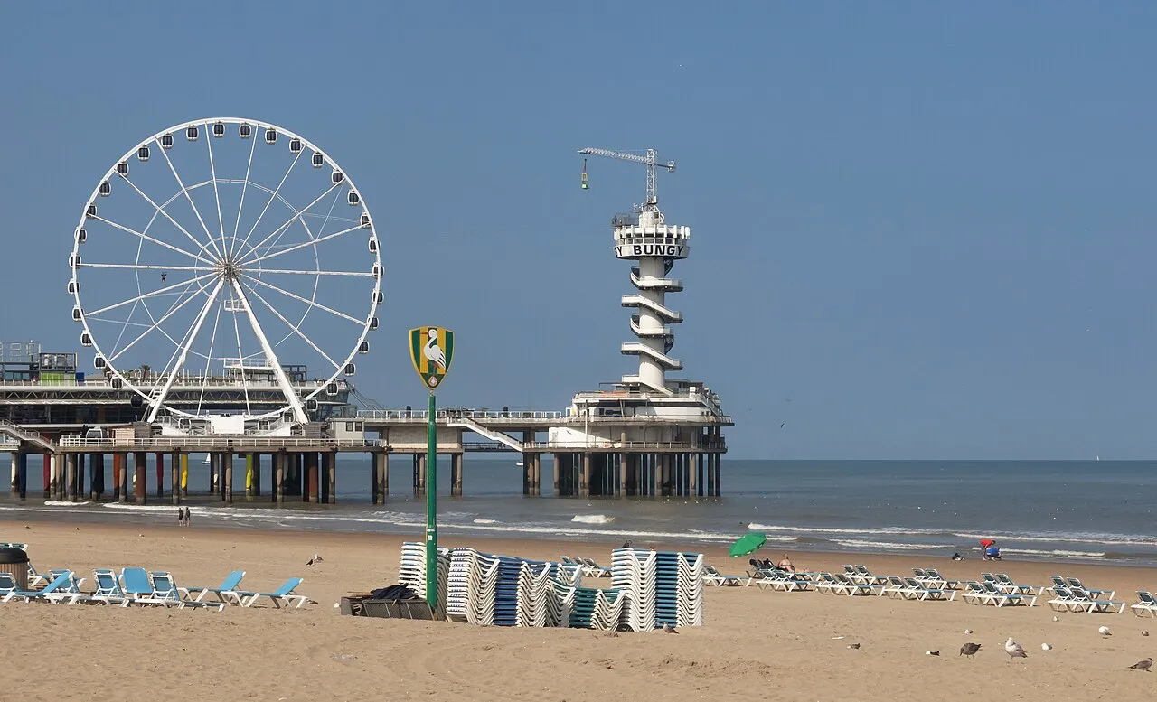 Scheveningen beach and pier in The Hague.